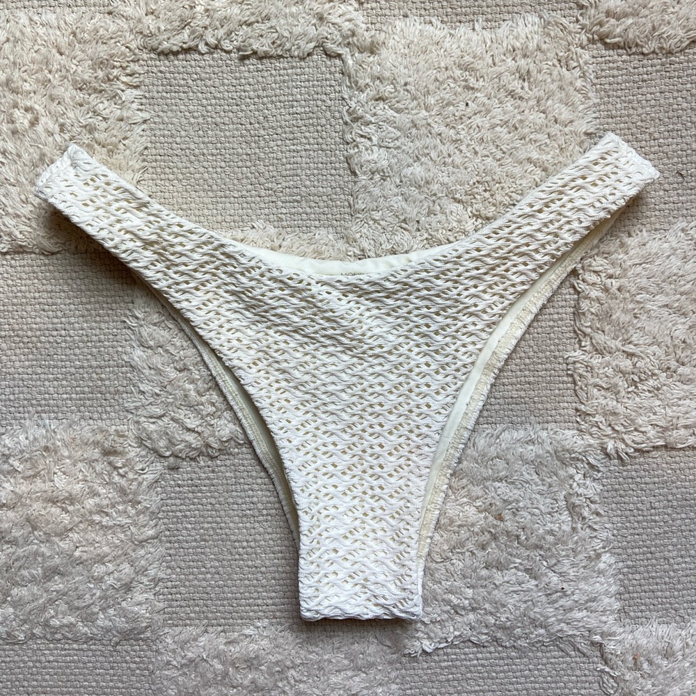 Monday Swimwear Ivory Crochet Byron Bottoms